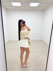 FALDA MINI BORDADA BLANCA