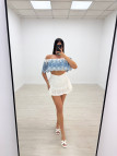 FALDA MINI BORDADA BLANCA
