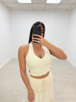 FALDA CROCHET BEIGE