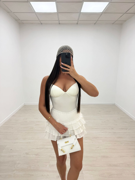 FALDA BAMBULA MINI - BLANCA