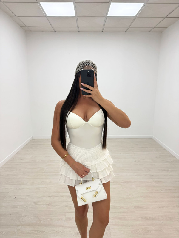 FALDA BAMBULA MINI - BLANCA