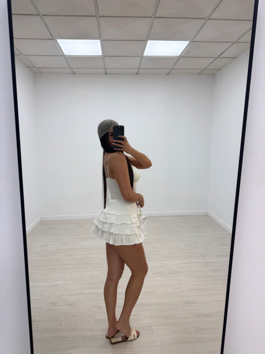 FALDA BAMBULA MINI - BLANCA