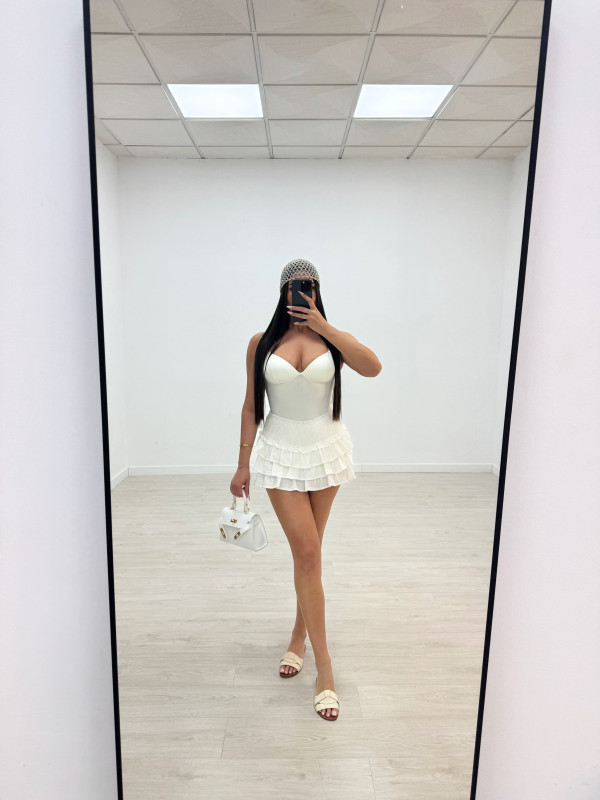 FALDA BAMBULA MINI - BLANCA