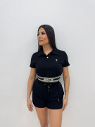 CONJUNTO BERMUDA BORDADO CD - NEGRO