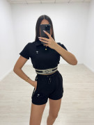 CONJUNTO BERMUDA BORDADO CD - NEGRO