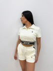 CONJUNTO BERMUDA BORDADO CD - BEIGE