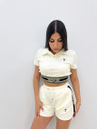 CONJUNTO BERMUDA BORDADO CD - BEIGE