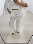 PANTALÓN EFECTO BAMBULA - BLANCO