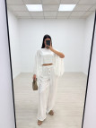 PANTALÓN EFECTO BAMBULA - BLANCO