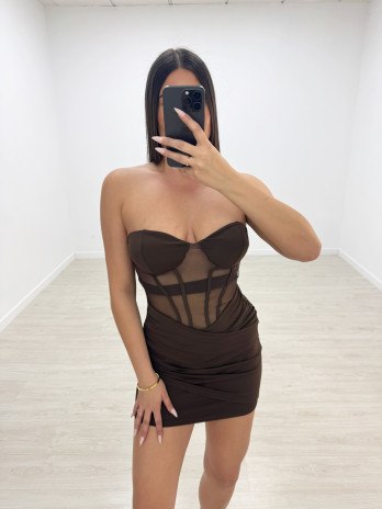 VESTIDO VALENTINA - MARRÓN