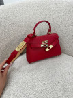 BOLSO MINI KELLY (PIEL 100%) - ROJO