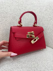 BOLSO MINI KELLY (PIEL 100%) - ROJO