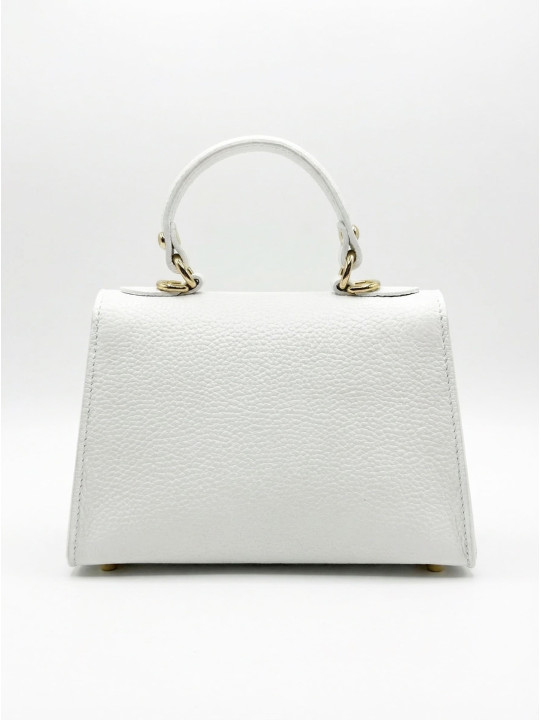 BOLSO MINI KELLY (PIEL 100%) - BLANCO