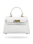 BOLSO MINI KELLY (PIEL 100%) - BLANCO