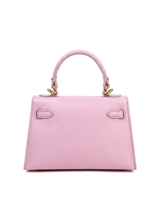 BOLSO MINI KELLY (PIEL 100%) - ROSA