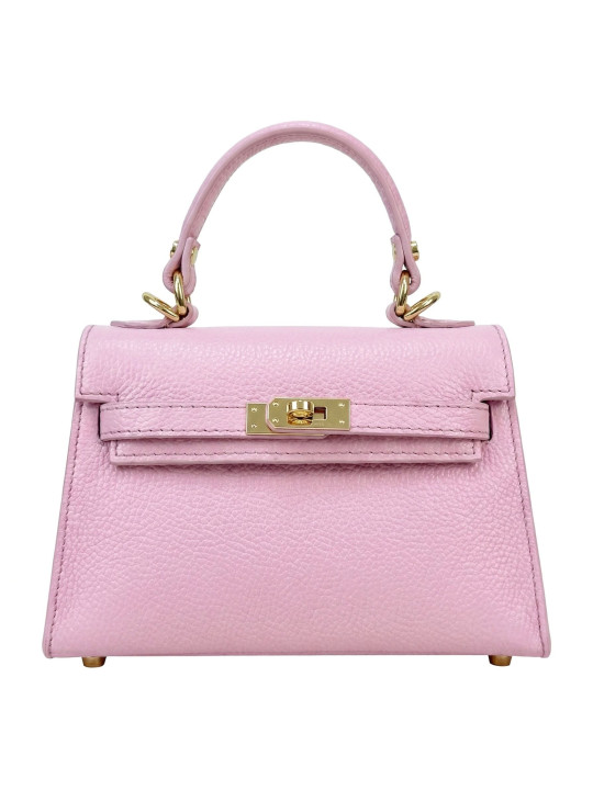 BOLSO MINI KELLY (PIEL 100%) - ROSA
