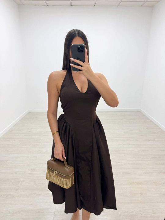 VESTIDO DALIA - MARRÓN