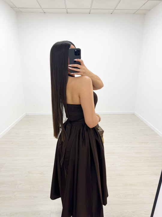 VESTIDO DALIA - MARRÓN
