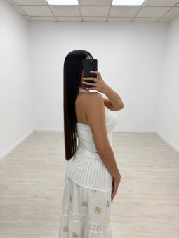 TOP HALTER PUNTO - BLANCO