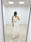 FALDA CROCHET LARGA - BLANCA