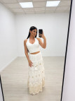 FALDA CROCHET LARGA - BLANCA