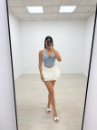 TOP DENIM HALTER