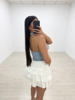 TOP DENIM HALTER