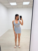 VESTIDO MINI TRICOT - CELESTE