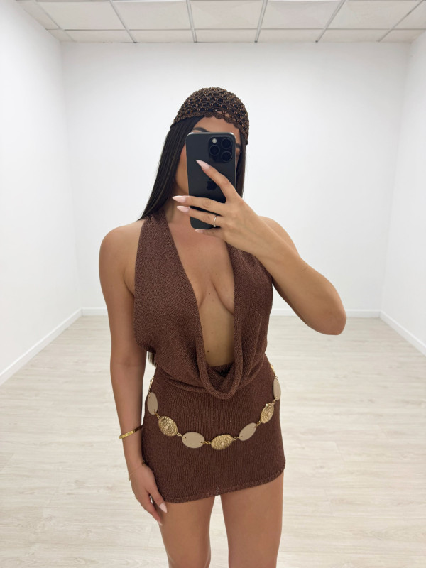 VESTIDO SAMIA - MARRÓN