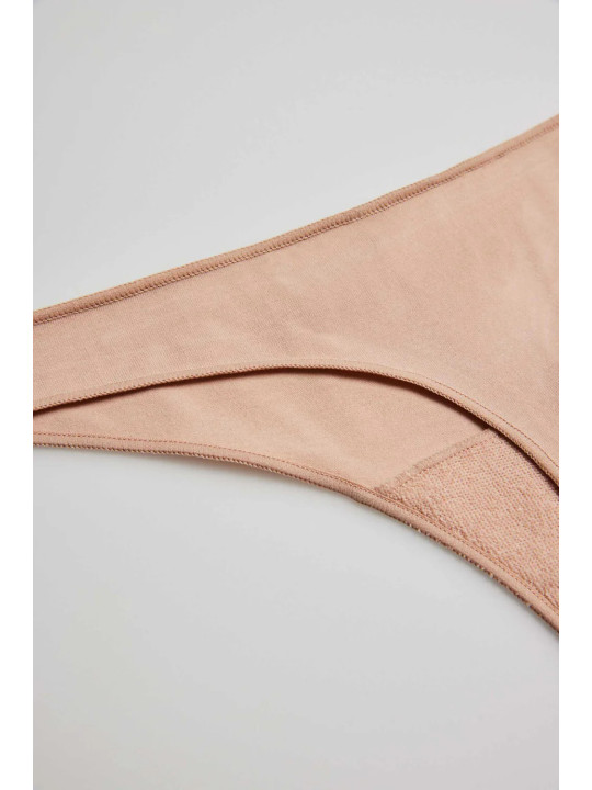 TANGA BÁSICO ALGODÓN - NUDE
