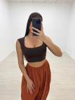 TOP LICRA BASIC - MARRÓN