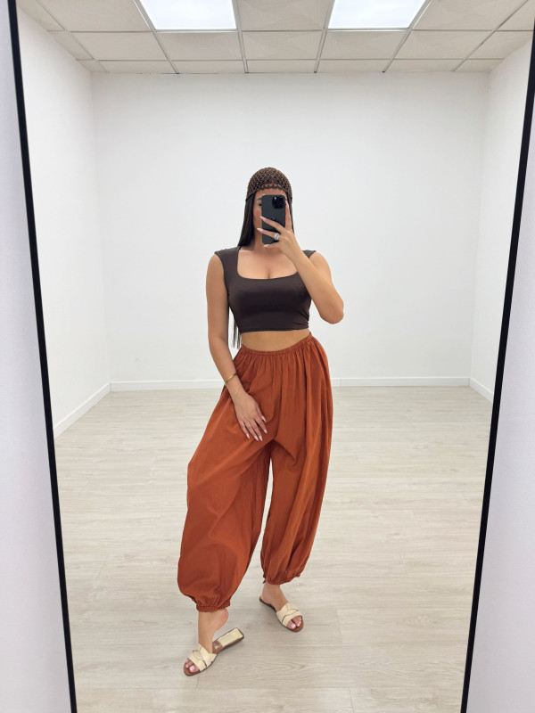 TOP LICRA BASIC - MARRÓN