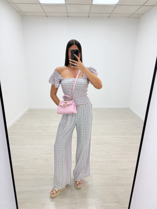 CONJUNTO VICHY - ROSA