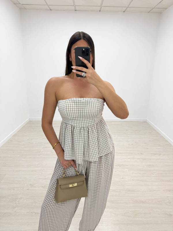 CONJUNTO VICHY BLUSA - TOUPE
