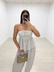 CONJUNTO VICHY BLUSA - TOUPE