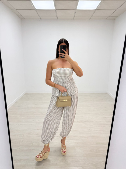 CONJUNTO VICHY BLUSA - TOUPE