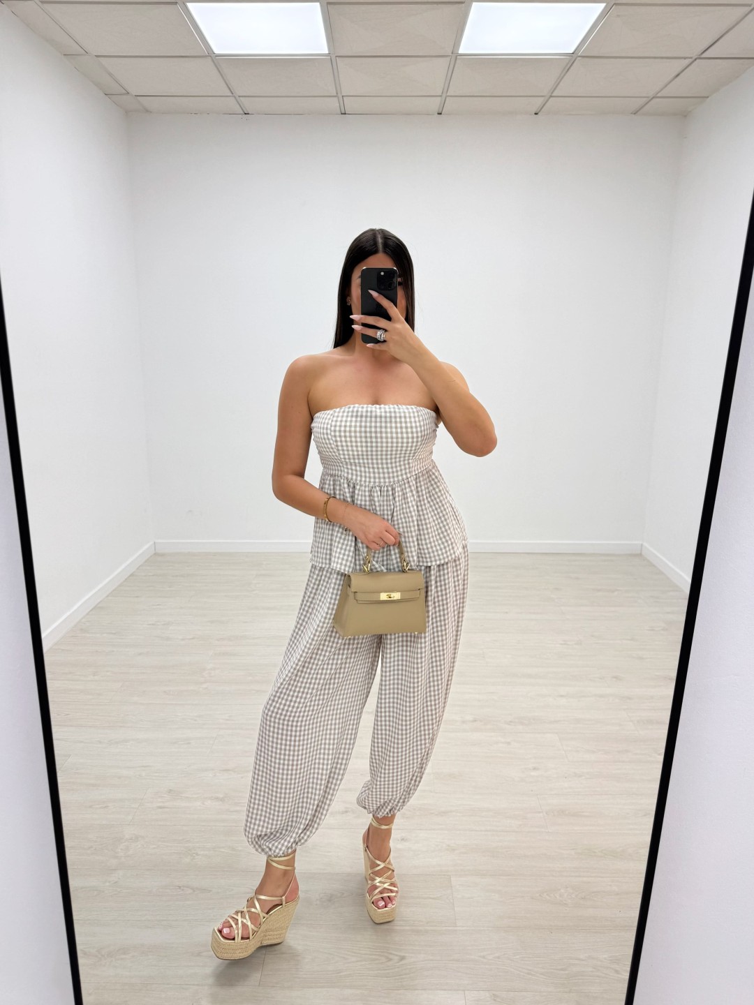 CONJUNTO VICHY BLUSA - TOUPE