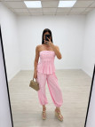 CONJUNTO VICHY BLUSA - ROSA