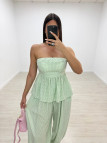 CONJUNTO VICHY BLUSA - VERDE