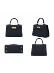BOLSO MINI KELLY (PIEL 100%) - AZUL MARINO
