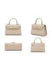 BOLSO MINI KELLY (PIEL 100%) - BEIGE