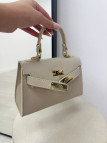 BOLSO MINI KELLY (PIEL 100%) - BEIGE
