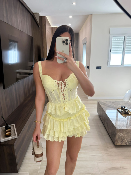 CONJUNTO LINA PREMIUM - AMARILLO