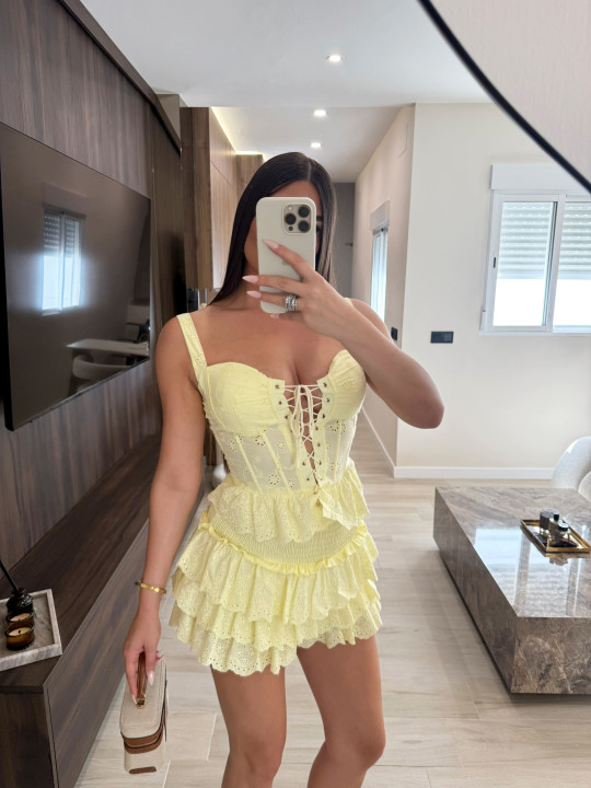 CONJUNTO LINA PREMIUM - AMARILLO