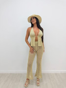 TOP CROCHET ESPALDA DESCUBIERTA - DORADO