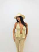 TOP CROCHET ESPALDA DESCUBIERTA - DORADO