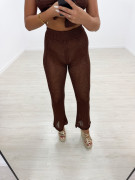 PANTALÓN CROCHET CALADO - MARRÓN