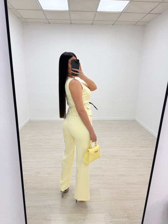 CONJUNTO CHALECO - AMARILLO PASTEL