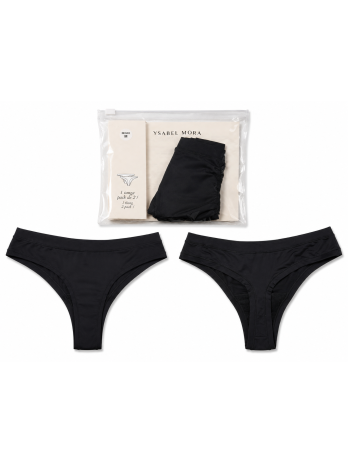 PACK TANGAS LICRA - NEGRO