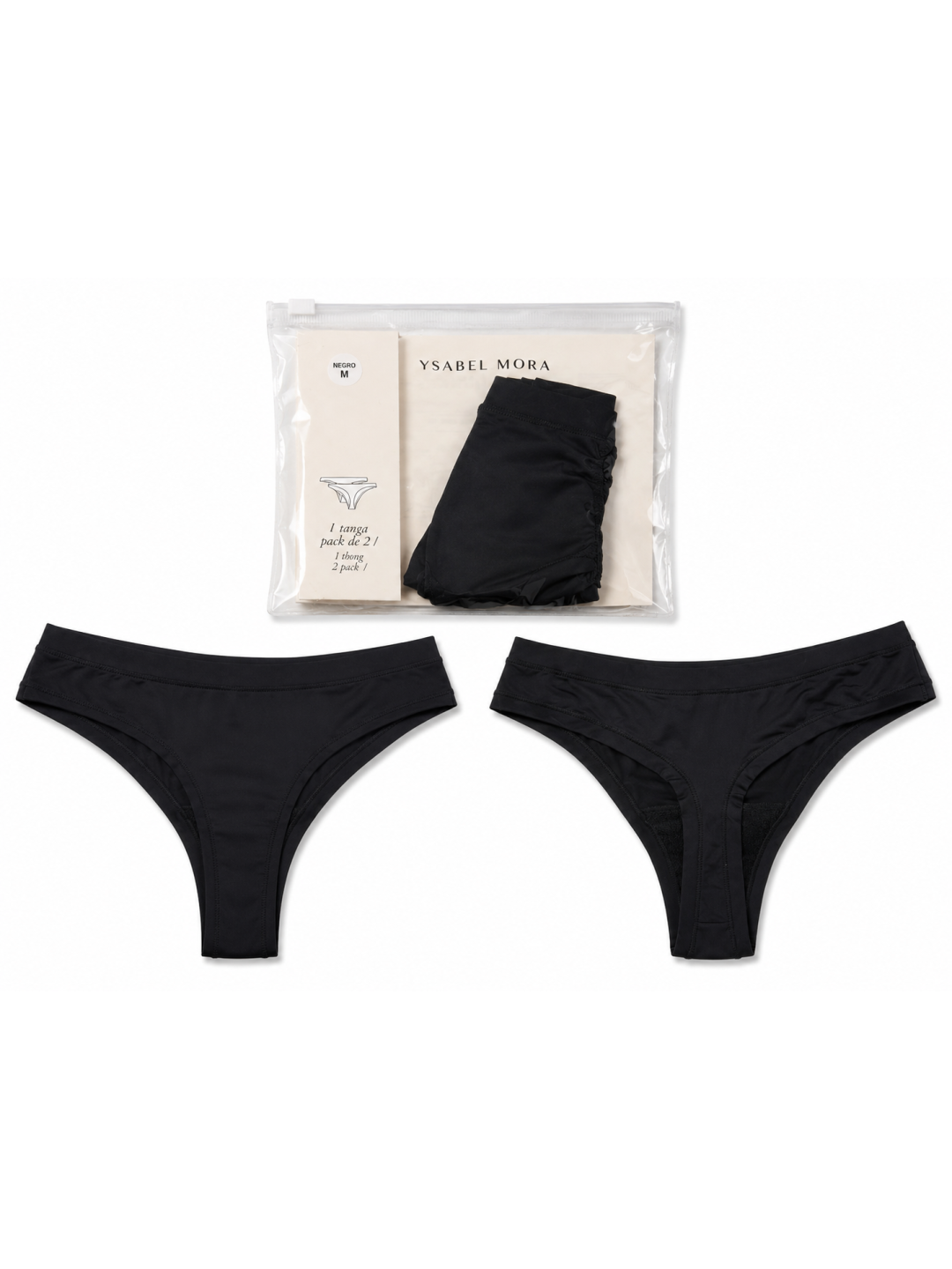 PACK TANGAS LICRA - NEGRO